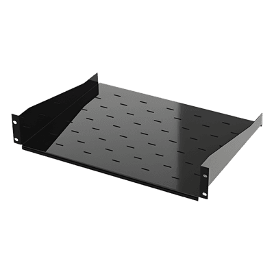 Charola para Soportar Equipos en Rack de 19, Profundidad de 34 cm, Color Negro, 1U
