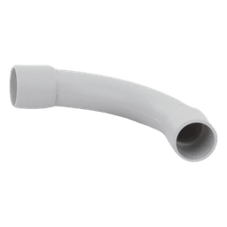 Curva de radio estrecho para tubería rígida, recomendado para cables de datos, PVC Auto-extinguible, de 16 mm 