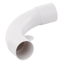 Curva de radio estrecho para tubería rígida, recomendado para cables de datos, PVC Auto-extinguible, de 32 mm