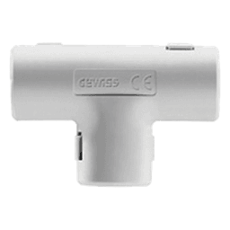 Unión en "T" para tubería rígida, recomendado para cable eléctrico, PVC Auto-extinguible, de 20 mm