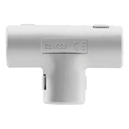 Unión en "T" para tubería rígida, recomendado para cable eléctrico, PVC Auto-extinguible, de 25 mm