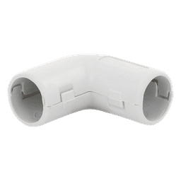 Unión en "L" (Codo) para tubería rígida, recomendado para cable eléctrico, PVC Auto-extinguible, de 16 mm