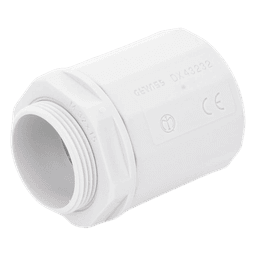 Conector de tubería rígida a caja (Racor), PVC Auto-extinguible, de 32 mm