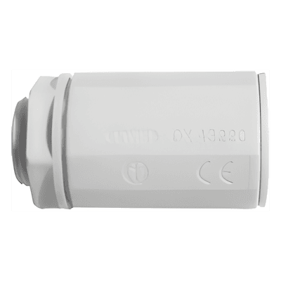 Conector de tubería rígida a caja (Racor), PVC Auto-extinguible, de 40 mm
