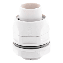 Conector (Racor) de tubería flexible a caja, PVC Auto-Extinguible de 20 mm, IP55