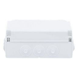 Caja Estanca de PVC Para Derivación y Conexión, 12 Entradas, Tapa Atornillada, 300x220x120 mm  (Área interna), Uso Exterior IP55, Material que no Propaga el Fuego y Libre de Hálogenos