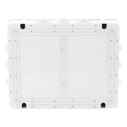 Caja Estanca de PVC Para Derivación y Conexión, 12 Entradas, Tapa Atornillada, 380x300x120 mm (Área interna), Uso Exterior IP55, Material que no Propaga el Fuego y Libre de Hálogenos