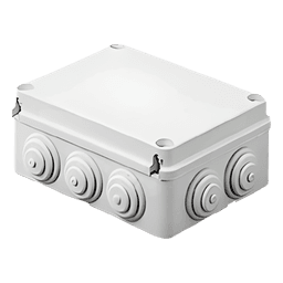 Caja Estanca de PVC Para Derivación y Conexión, 14 Entradas, Tapa Atornillada, 460x380x120 mm (Área interna, Uso Exterior IP55, Material que no Propaga el Fuego y Libre de Hálogenos