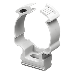 Soporte de collar (Abrazadera), PVC Auto-extinguible, cerrado para tubería de 16 mm