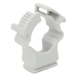 Soporte de collar (Abrazadera), PVC Auto-extinguible, cerrado para tubería de 16 mm