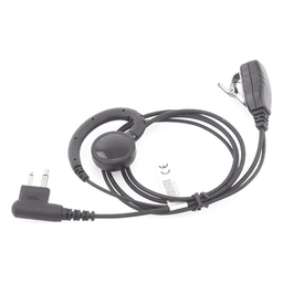 Micrófono de Solapa con Audífono / Cable Kevlar Reforzado / PTT Integrado / Clip Giratorio 360° / Compatible con Radios Motorola PRO/MAG ONE/EP Series