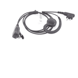 Micrófono de Solapa con Audífono / Cable Kevlar Reforzado / PTT Integrado / Clip Giratorio 360° / Compatible con Radios Motorola PRO/MAG ONE/EP Series