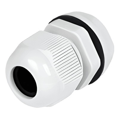 Conector Tipo Glándula / Plástico Gris / Cable 10 a 14 mm / Rosca 22 mm (7/8")