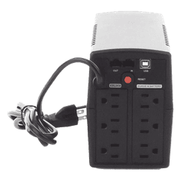 UPS de 900 VA/420 W, Topología Línea Interactiva, Entrada 120 Vca NEMA 5-15P, y 6 Salidas NEMA 5-15R, Con Regulador de Voltaje (AVR)