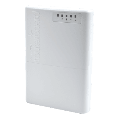 (PowerBox) RouterBoard, 5 Puertos Fast Ethernet con PoE Pasivo, para exterior