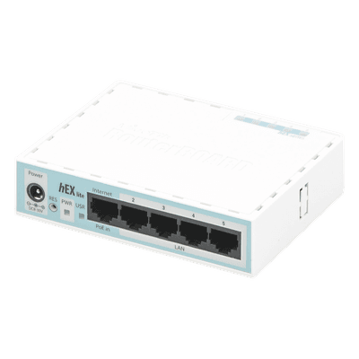 (hEX lite) RouterBoard, 5 Puertos Fast Ethernet