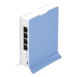 (hAP lite TC) 4 Puertos Fast Ethernet, Wi-Fi 2.4 GHz 802.11 b/g/n y base tipo Torre