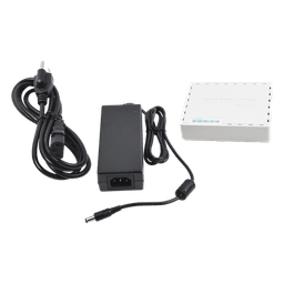 (hEX PoE LITE) RouterBoard, 5 Puertos Fast Ethernet, 4 con PoE Pasivo, 1 Puerto USB