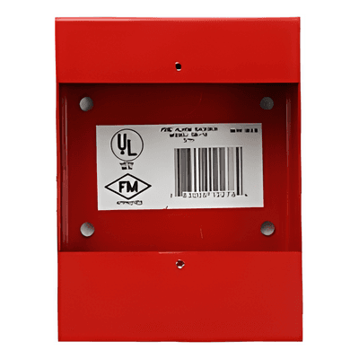 Caja de montaje superficial para estación manual de alarma direccionable Fire-Lite BG-10LX y BG-12LX