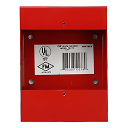 Caja de montaje superficial para estación manual de alarma direccionable Fire-Lite BG-10LX y BG-12LX