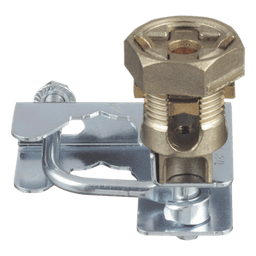 Abrazadera para Tierra Física en Base de Piso Falso, para Cables de 6 a 1/0 AWG. Para Pedestales Cuadrados de 7/8" y Circulares de 1" a 1 1/8"