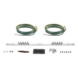 Kit de Puesta a Tierra con dos Jumpers 6 AWG y Barra de Conexiones de 20 Orificios, para Rack de 19in
