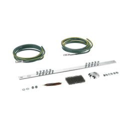 Kit de Puesta a Tierra con dos Jumpers 6 AWG y Barra de Conexiones de 20 Orificios, para Rack de 19in