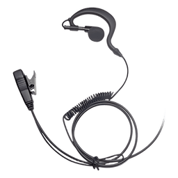 Micrófono-audífono / Gancho ajustable en G / Cable con resorte / Conector 3.5 y 2.5 mm atornillable / Compatible HYTERA