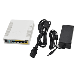 (RB260GSP) Switch Mikrotik 5 puertos PoE (Pasivo) (1in/4out) Gigabit Ethernet y 1 SFP