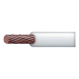 Cable THW-LS / Calibre 10 AWG / 19 Hilos / Color Blanco / Venta por Metro