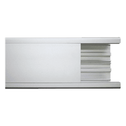 Canaleta de aluminio, 99 x 72 mm, tramo de 3m. (8101-80300)