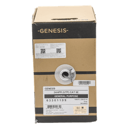 Bobina de Cable de 305 Metros (1000 Pies) UTP Cat5e / Color Gris / UL, CM, Probado a 350 Mhz / Para Aplicaciones de CCTV, Redes de Datos, IP Megapixel, Control RS485