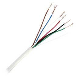 Bobina de Cable de 152 Metros (500 Pies) de 6 x 20 AWG / Blindado / Color Blanco / Aplicaciones en Control de Acceso, Audio e Instrumentación
