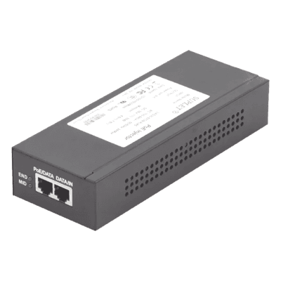 Inyector Super Hi-PoE / 56 Vcc / 30 Watts / Para Domos HIKVISION PTZ / IP (-AE / DE) / Soporta 802.3 af /at / Para Aplicaciones de CCTV