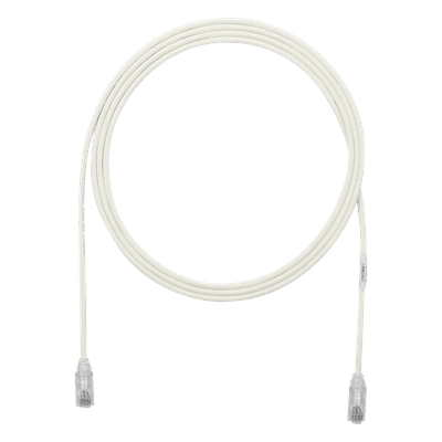 Cable de Parcheo TX6, UTP Cat6, Diámetro Reducido (28AWG), Color Blanco Mate, 0.91 Metros (3 Pies)