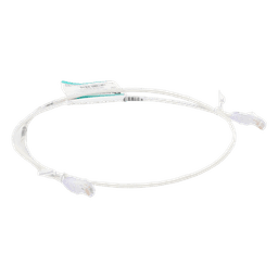 Cable de Parcheo TX6, UTP Cat6, Diámetro Reducido (28AWG), Color Blanco Mate, 0.91 Metros (3 Pies)