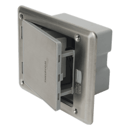 Caja de Piso con Contacto Eléctrico (Duplex), Resistente al Agua, IP66 (Con Tapa Cerrada) (11000-53201)
