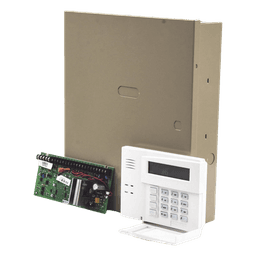 Panel de control de intrusión de hasta 48 zonas con teclado alfanumérico y receptor inalámbrico integrado, compatible con serie 5800
