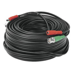 Cable Coaxial (BNC RG59) + Alimentación / SIAMES / 30 Metros (98.43 Pies) / 100% COBRE / Para Cámaras 4K / Uso Interior y Exterior