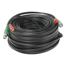 Cable Coaxial (BNC RG59) + Alimentación / SIAMES / 30 Metros (98.43 Pies) / 100% COBRE / Para Cámaras 4K / Uso Interior y Exterior