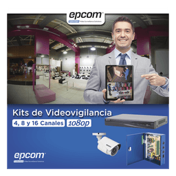 KIT TurboHD 1080p / DVR 16 Canales / 16 Cámaras Bala (exterior 2.8 mm) / Transceptores / Conectores / Fuente de Poder Profesional