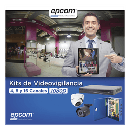 KIT TurboHD 1080p / DVR 16 Canales / 8 Cámaras Bala (exterior 2.8 mm) / 8 Cámaras Eyeball (exterior 2.8 mm) / Transceptores / Conectores / Fuente de Poder Profesional