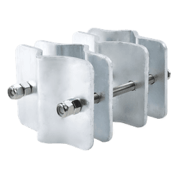 Herraje Adaptador de Mástil para Diámetros desde 3/4" hasta 2-1/4". Galv. en Caliente.
