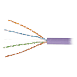 Bobina de Cable Blindado F/UTP de 4 Pares, Z-MAX, Cat6A, Soporte de Aplicaciones 10GBase-T, LS0H (Libre de Gases Toxicos), Color Violeta, 305 Metros (1000 Pies)