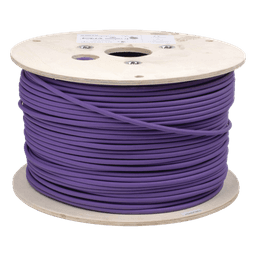 Bobina de Cable Blindado F/UTP de 4 Pares, Z-MAX, Cat6A, Soporte de Aplicaciones 10GBase-T, LS0H (Libre de Gases Toxicos), Color Violeta, 305 Metros (1000 Pies)
