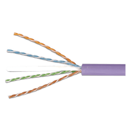 Bobina de Cable UTP Reelex, de 4 Pares, Alto Desempeño Cat6, LS0H (Bajo Humo, Cero Halógenos), Color Violeta, 23 AWG, 305 Metros (1000 Pies)