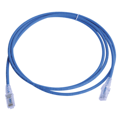 Patch Cord MC6 Modular Cat6 UTP, CM/LS0H, 2.13 Metros (7 Pies), Color Azul, Versión Bulk (Sin Empaque Individual)