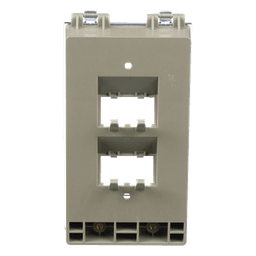 Placa de Pared Vertical, Resistente al Agua con Protección IP56, Acepta 4 Módulos Mini-Com, Color Gris