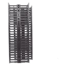 Organizador Vertical NetRunner, Doble (Frontal y Posterior), para Rack Abierto de 45 Unidades, 6.7in de Ancho, Color Negro