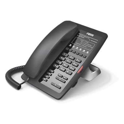 Teléfono IP para Hotelería, profesional con 6 teclas programables para servicio rápido (Hotline), plantilla personalizable con PoE 